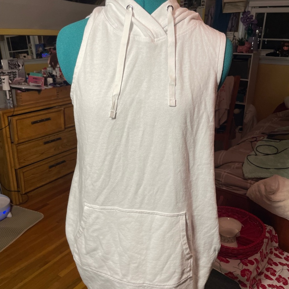 Fabletics White Sleeveless Hoodie